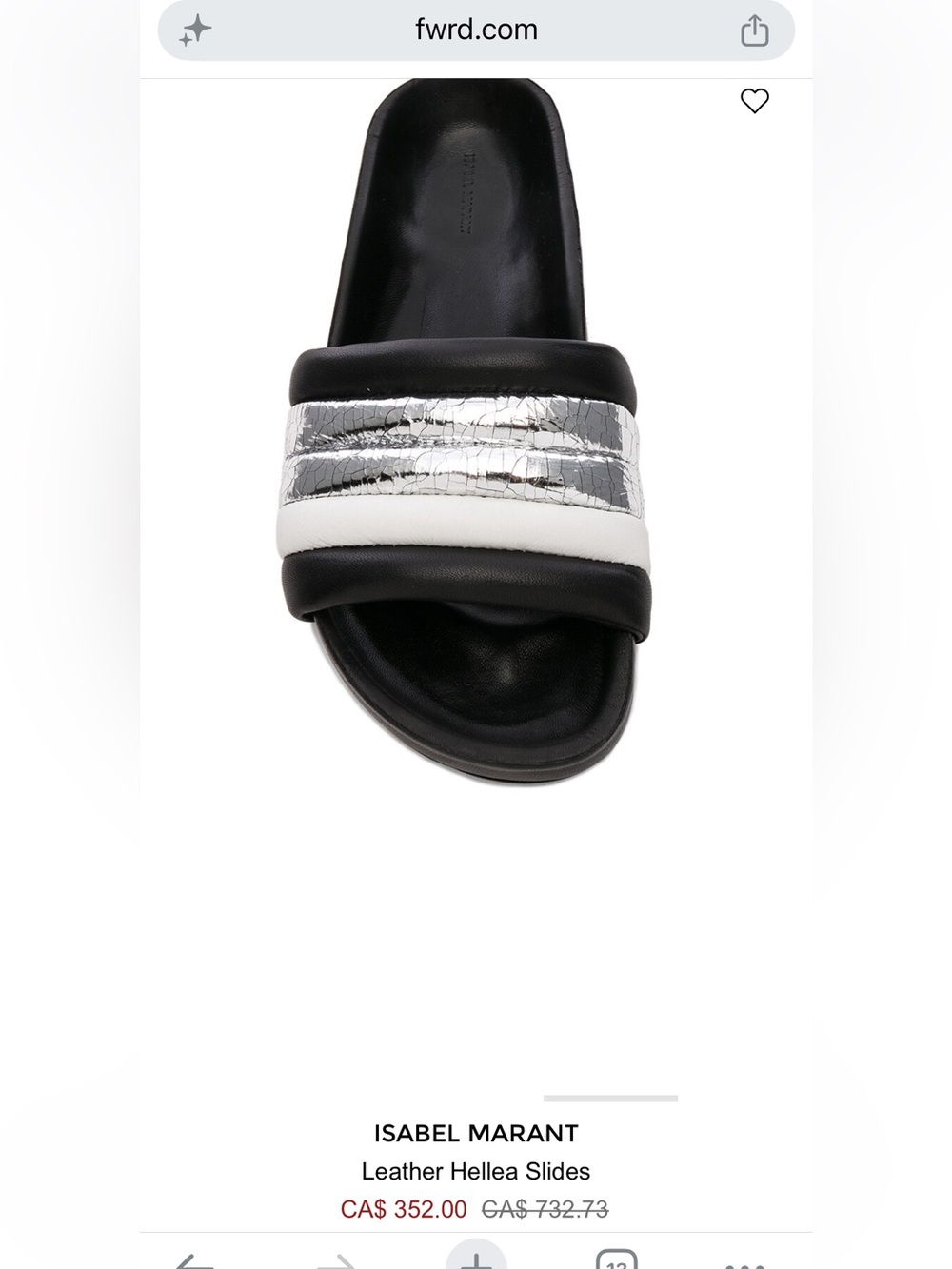 ISABEL MARANT - Leather Hellea Slides. Size 7